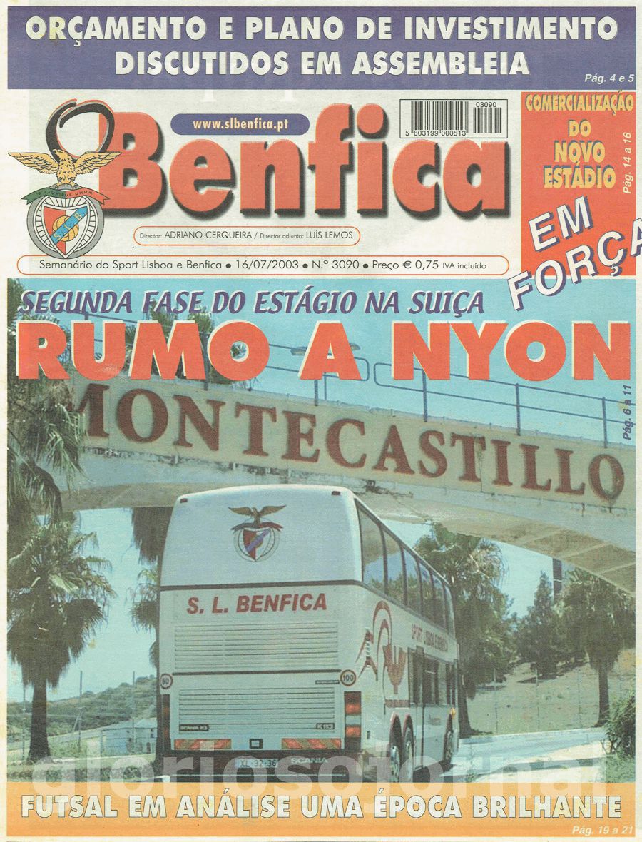 jornal o benfica 3090 2003-07-16